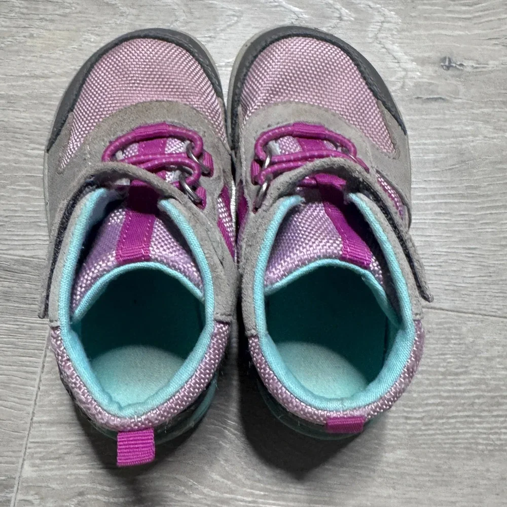 Merrell M-Bare St Ridge Jr Kids Hiking Boots Grey Pink ML162610 Size 7